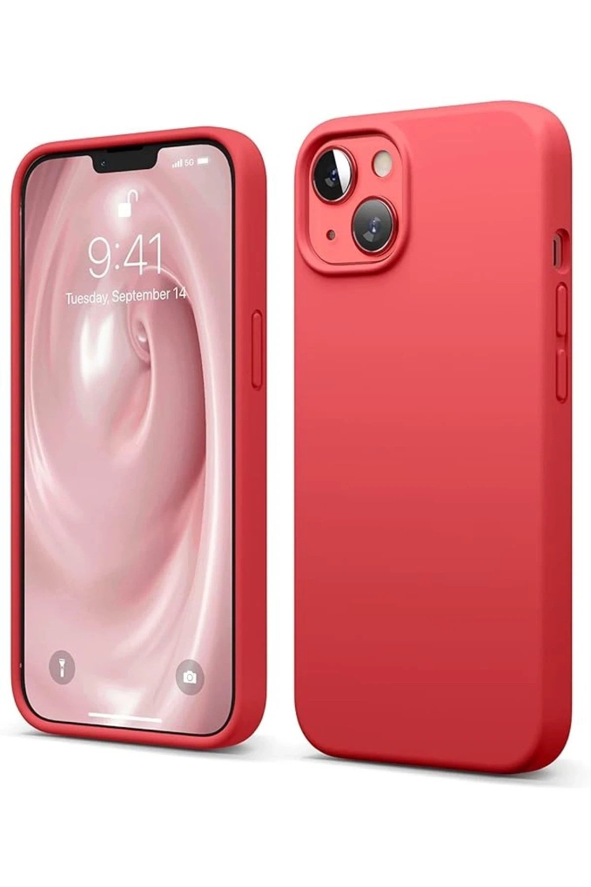 Mey İthalat®  iPhone 14 Kılıf First Silikon - Kırmızı