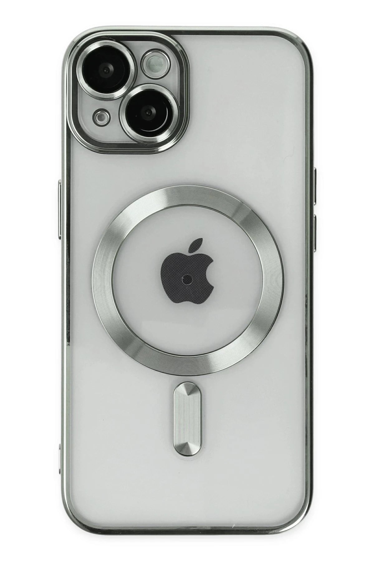 Mey İthalat®  iPhone 14 Kılıf Kross Magneticsafe Kapak - Gümüş