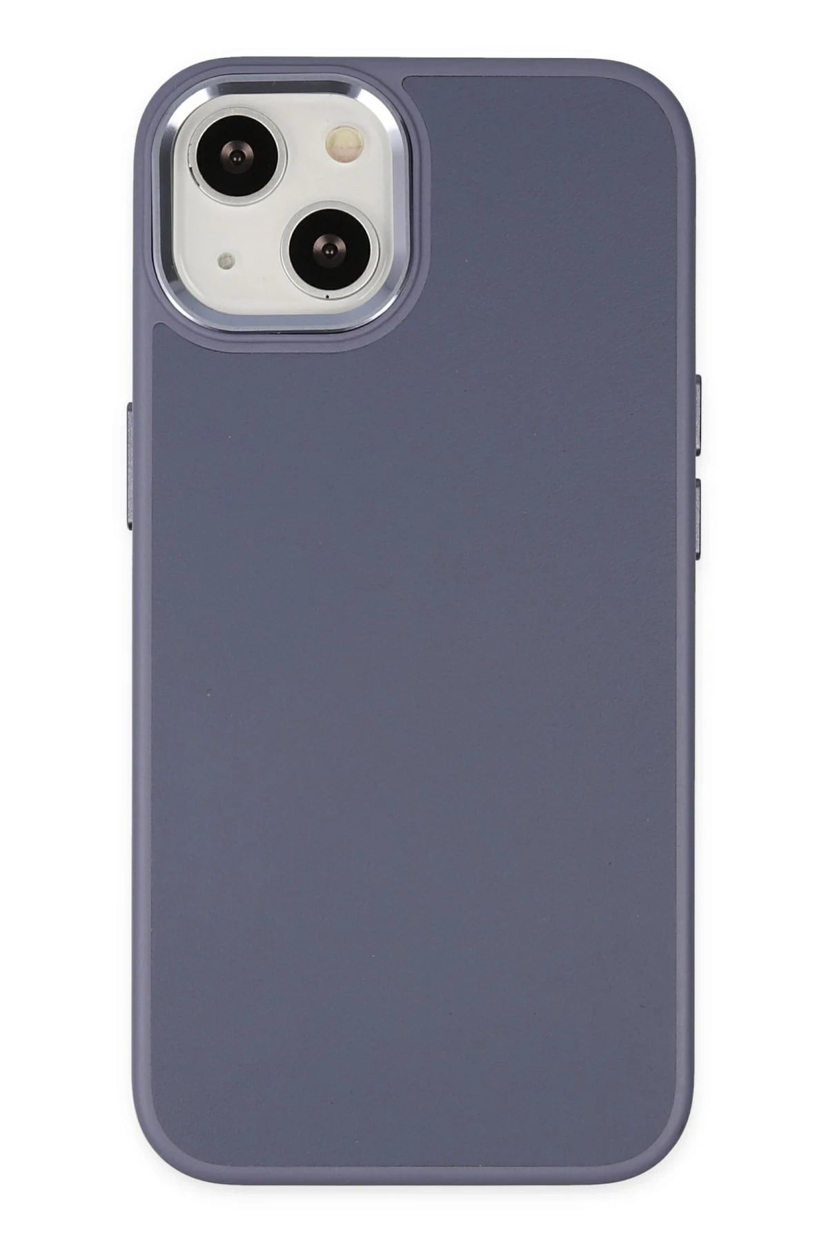 Mey İthalat®  iPhone 14 Plus Kılıf Asya Deri Silikon - Mor