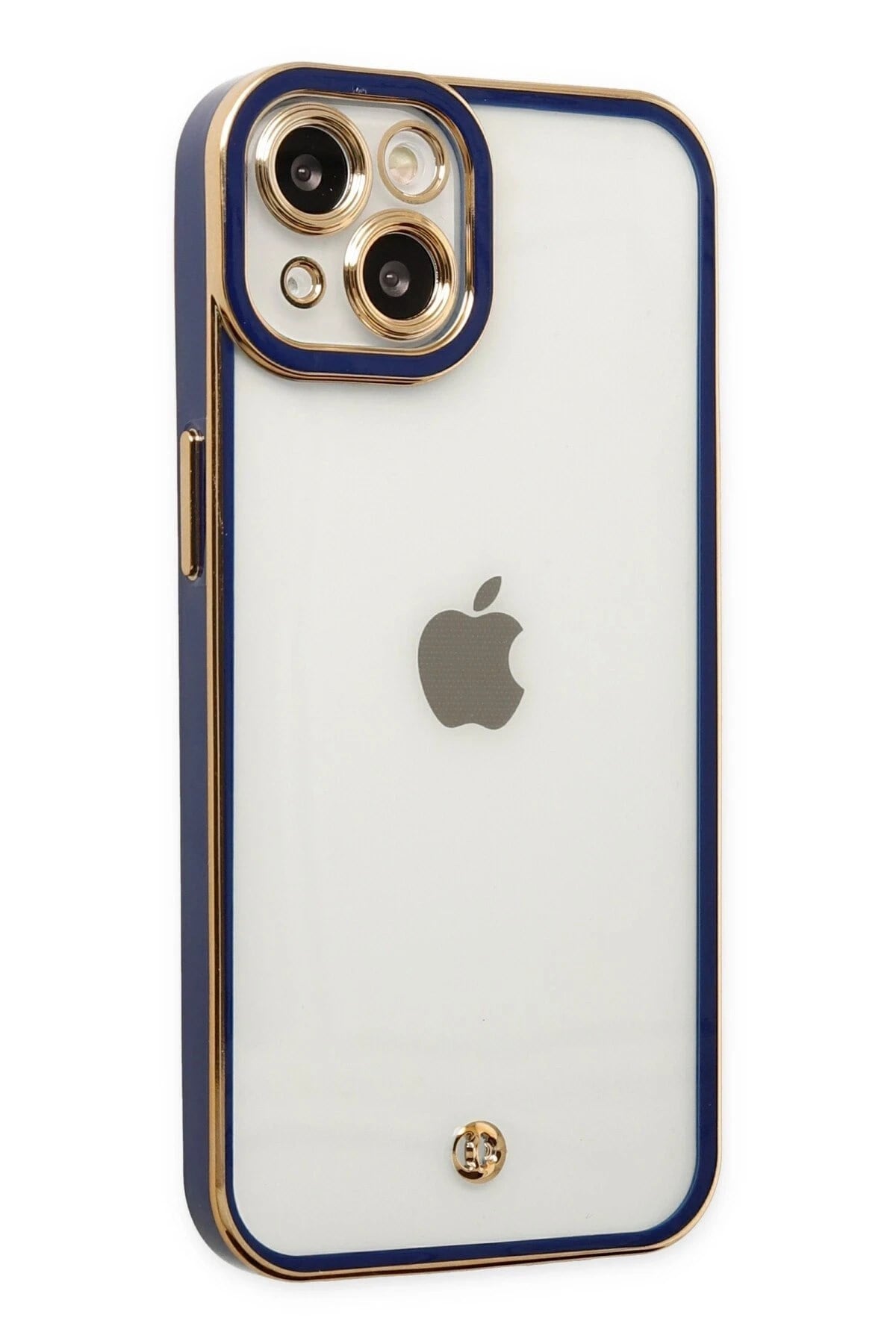 Mey İthalat®  iPhone 14 Plus Kılıf Liva Lens Silikon - Mavi