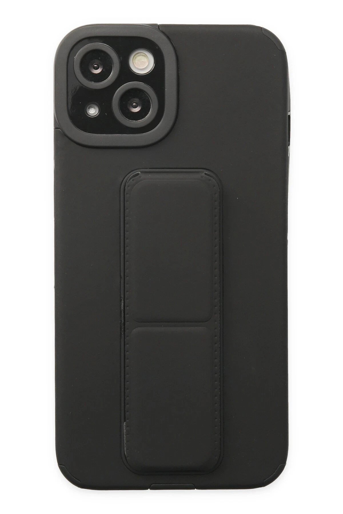 Mey İthalat®  iPhone 14 Plus Kılıf Mega Standlı Silikon - Siyah