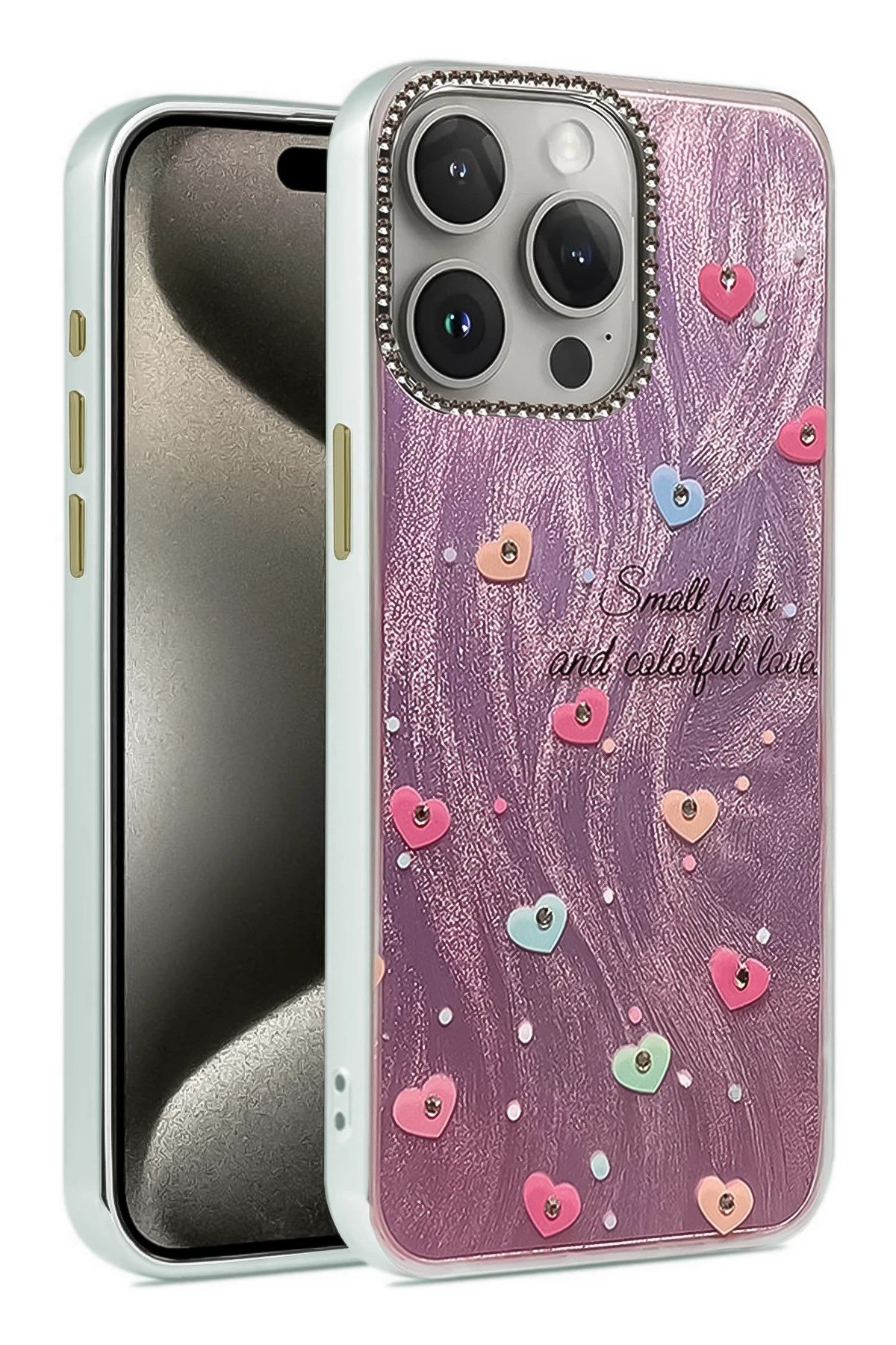 Mey İthalat®  iPhone 14 Pro Kılıf Blade Aynalı Desenli Kapak - Desen 8