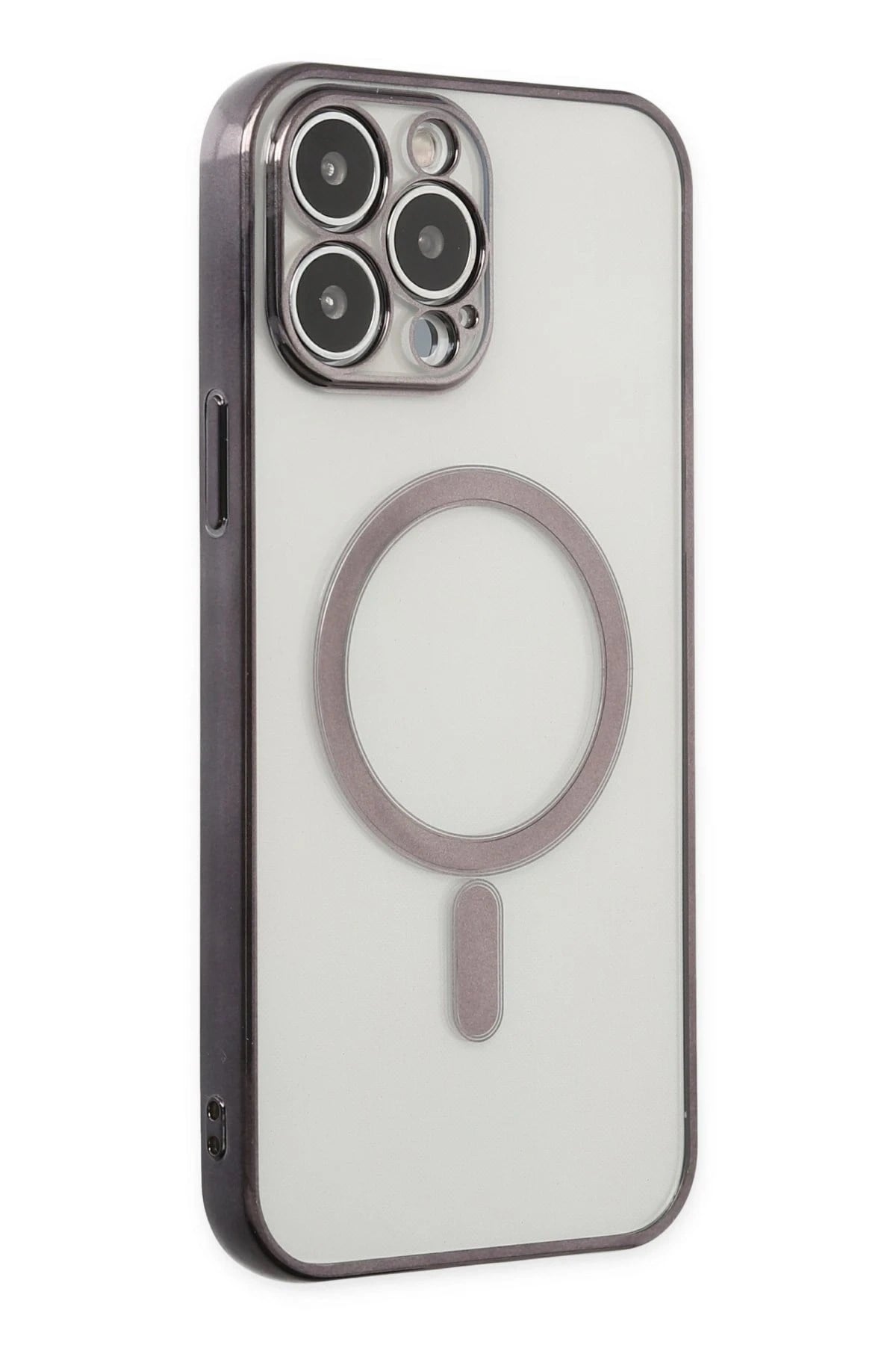 Mey İthalat®  iPhone 14 Pro Kılıf Magneticsafe Lazer Silikon - Siyah