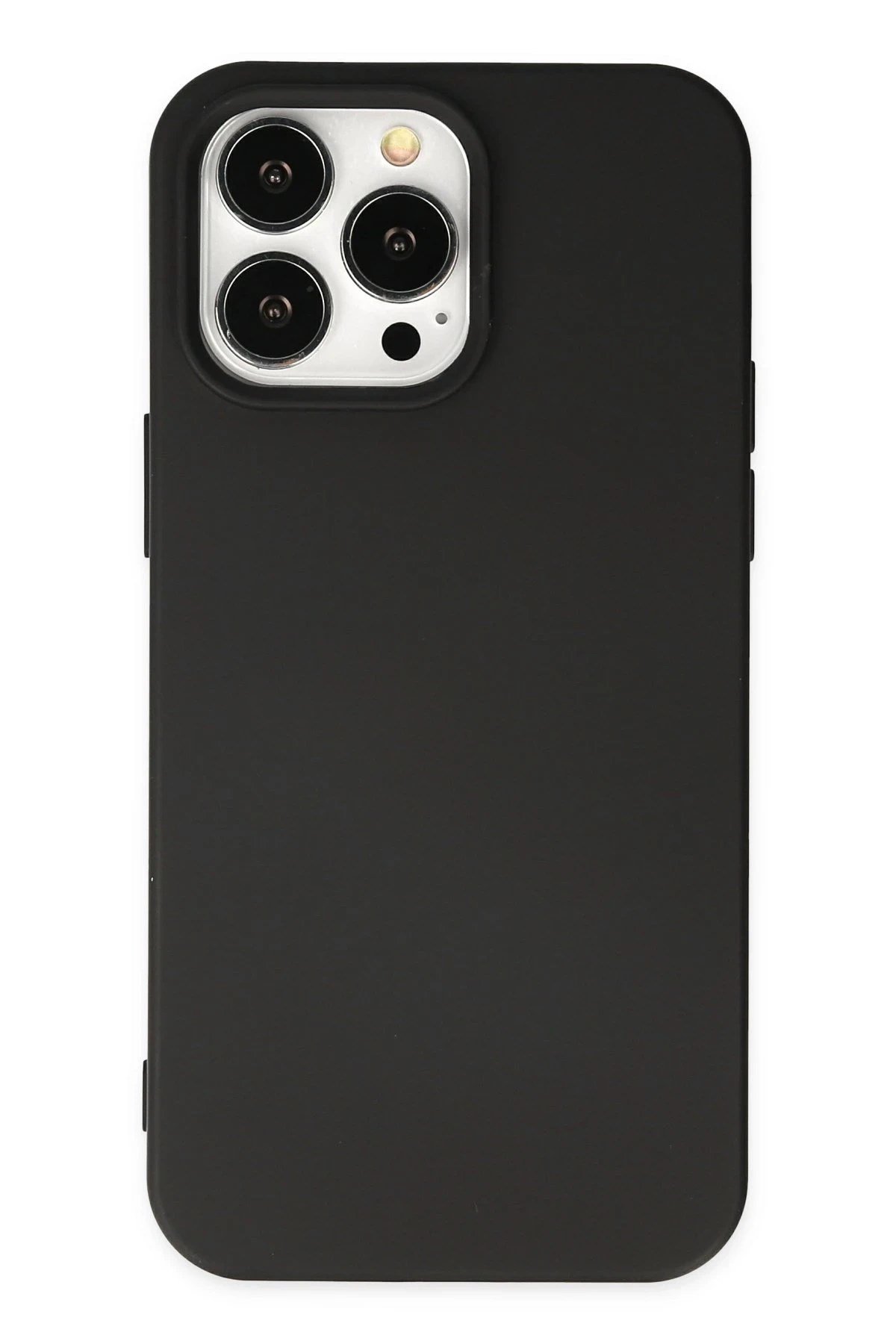 Mey İthalat®  iPhone 14 Pro Kılıf Nano içi Kadife Silikon - Siyah