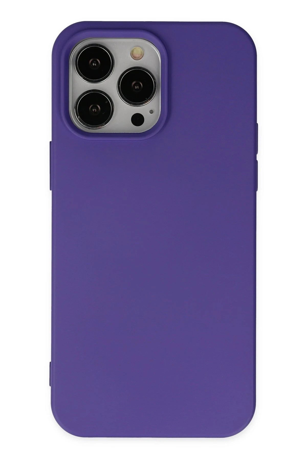 Mey İthalat®  iPhone 14 Pro Kılıf Nano içi Kadife Silikon - Mor