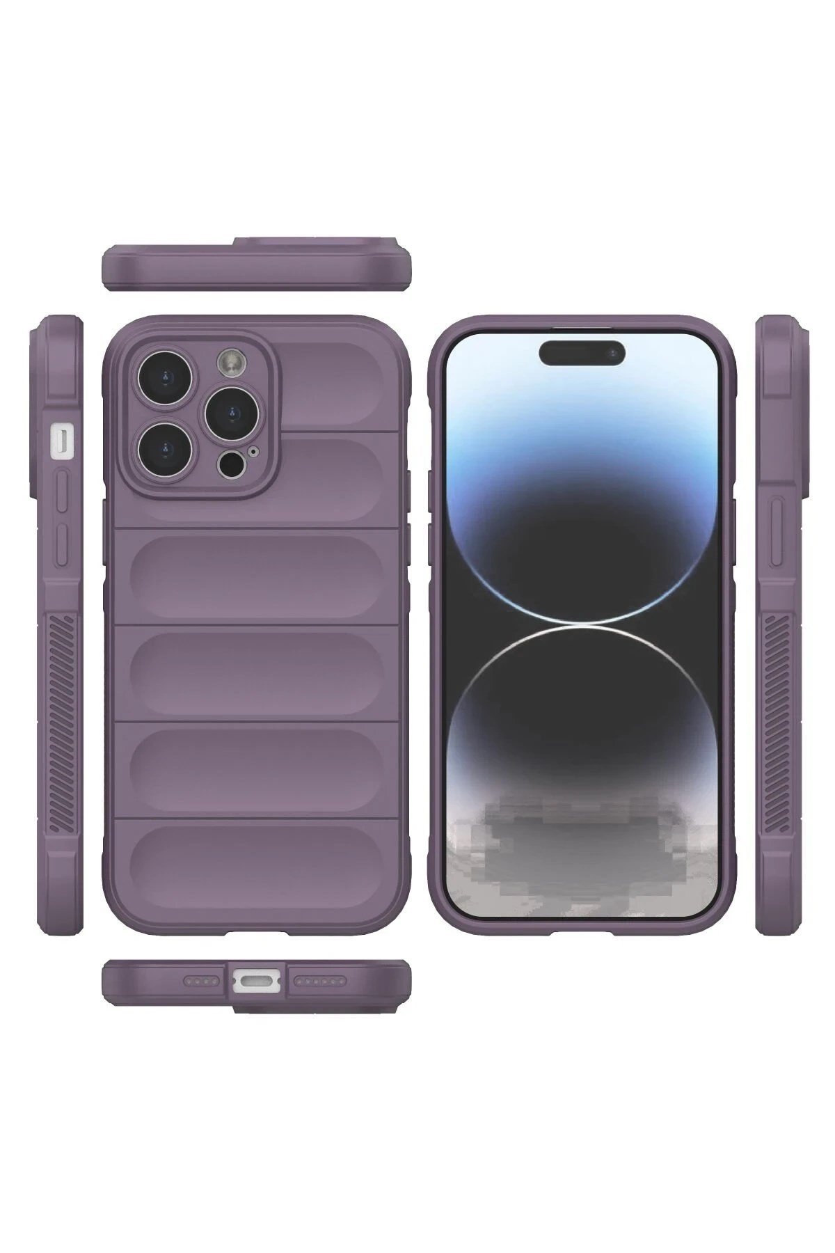 Mey İthalat®  iPhone 14 Pro Kılıf Optimum Silikon - Mor