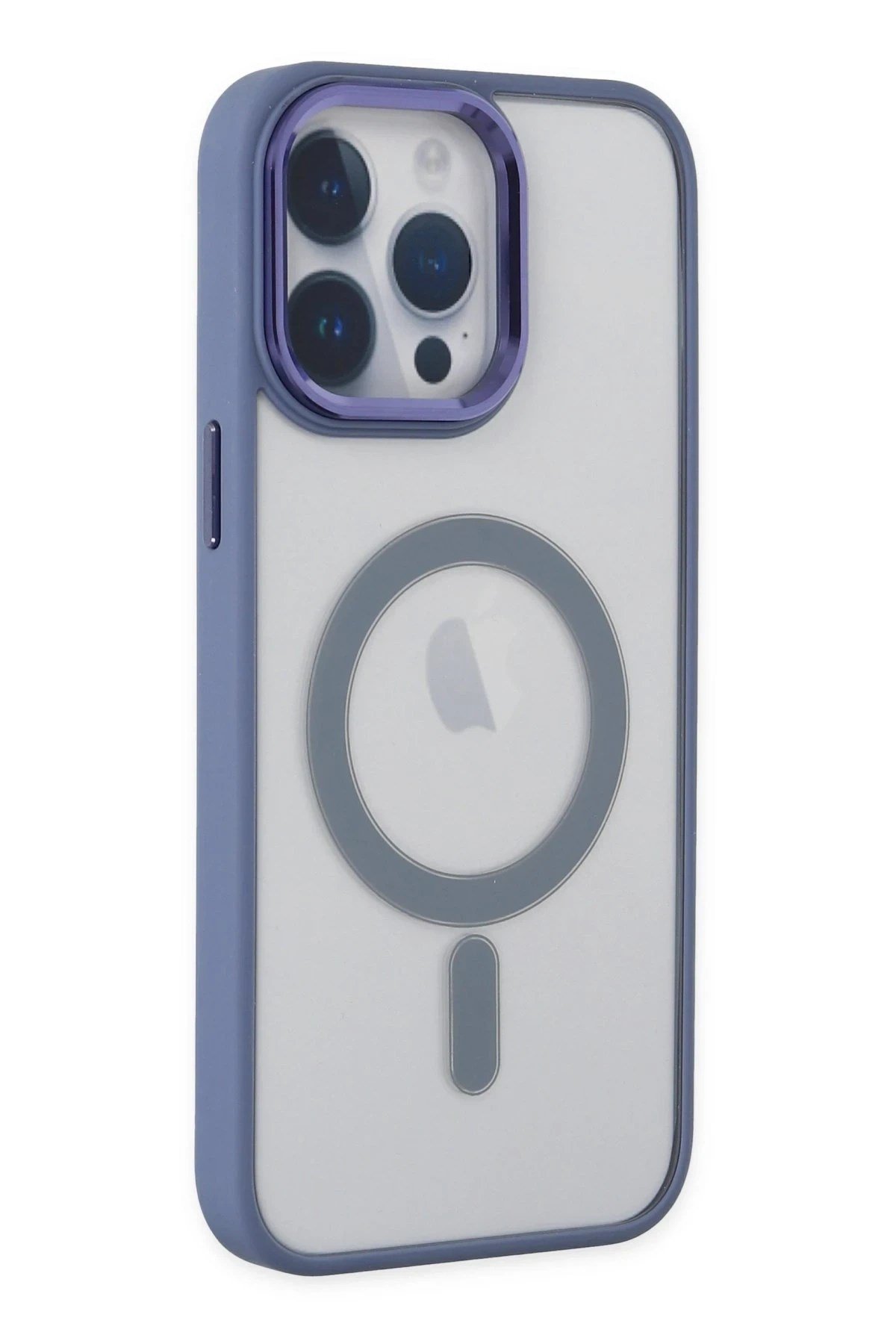 Mey İthalat®  iPhone 14 Pro Kılıf Room Magneticsafe Silikon - Sierra Blue