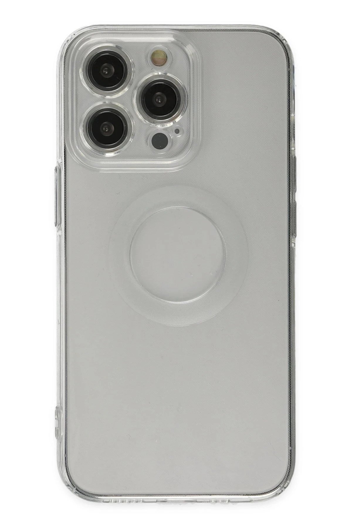Mey İthalat®  iPhone 14 Pro Kılıf Santa Lens Silikon - Şeffaf