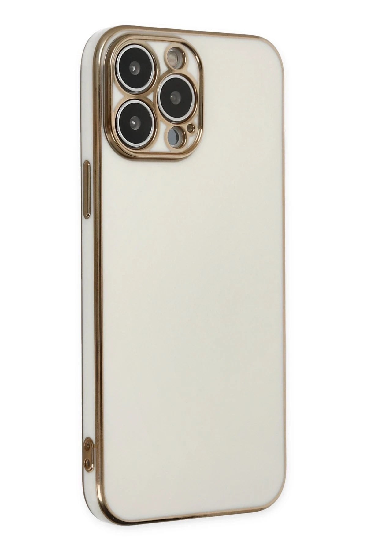 Mey İthalat®  iPhone 14 Pro Kılıf Volet Silikon - Beyaz