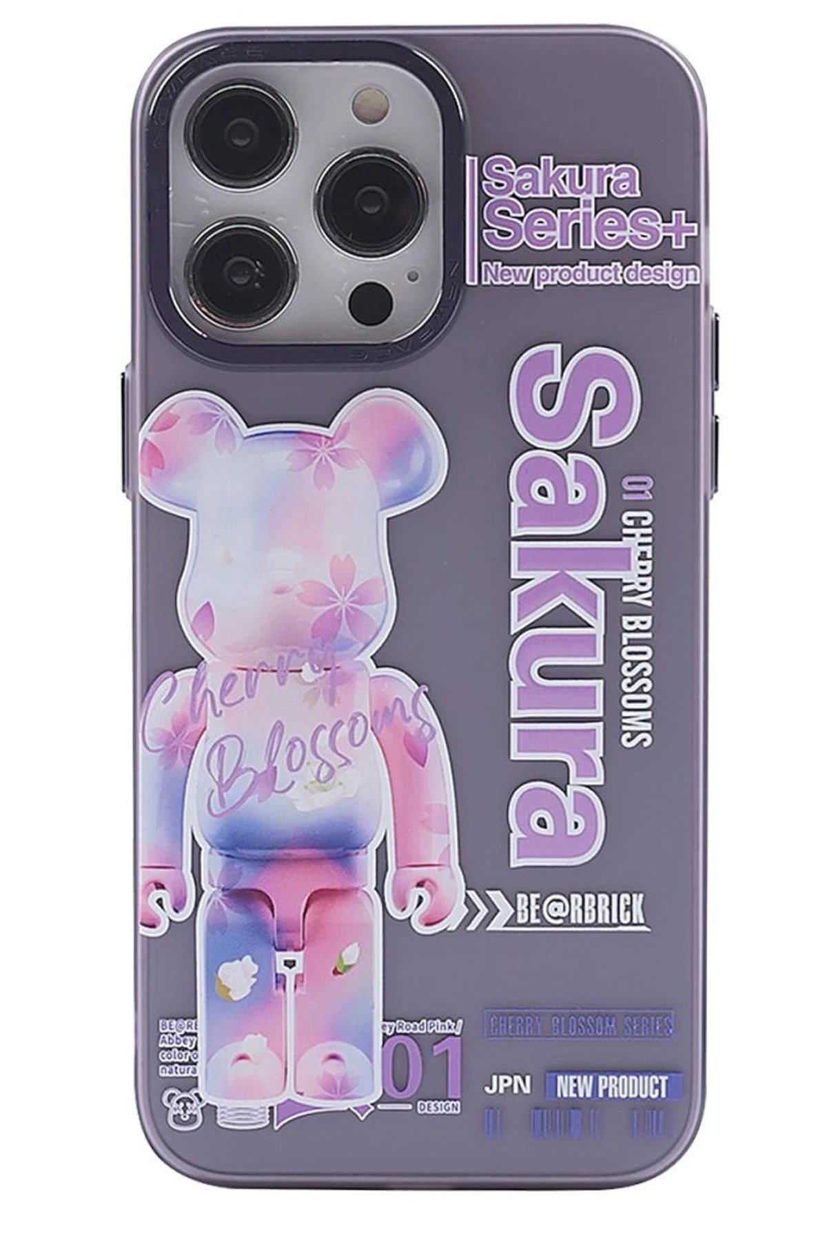 Mey İthalat®  iPhone 14 Pro Max Kılıf  Desenli Kapak -  Mor - 1