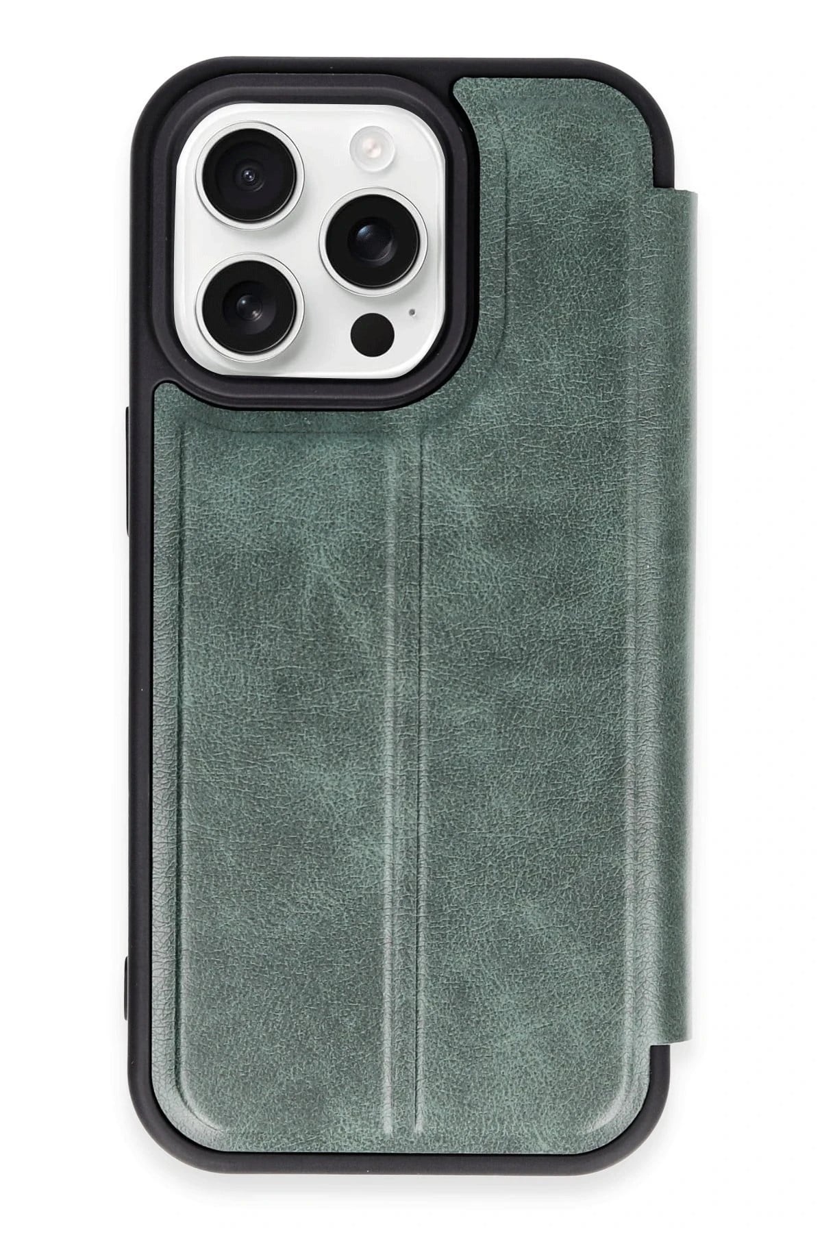 Mey İthalat®  iPhone 14 Pro Max Kılıf Flip Cover - Koyu Yeşil