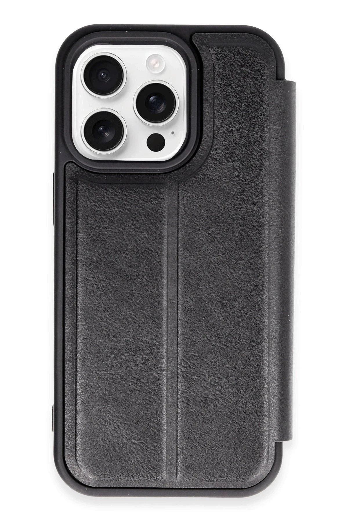 Mey İthalat®  iPhone 14 Pro Max Kılıf Flip Cover - Siyah