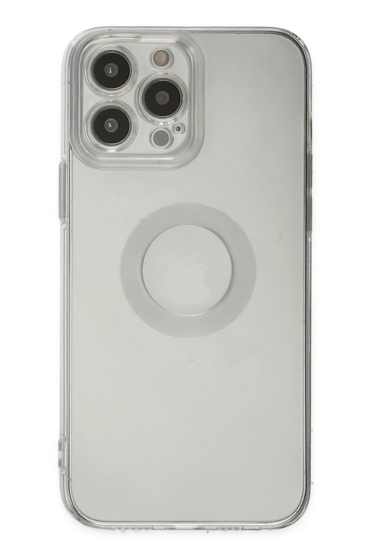 Mey İthalat®  iPhone 14 Pro Max Kılıf Santa Lens Silikon - Şeffaf