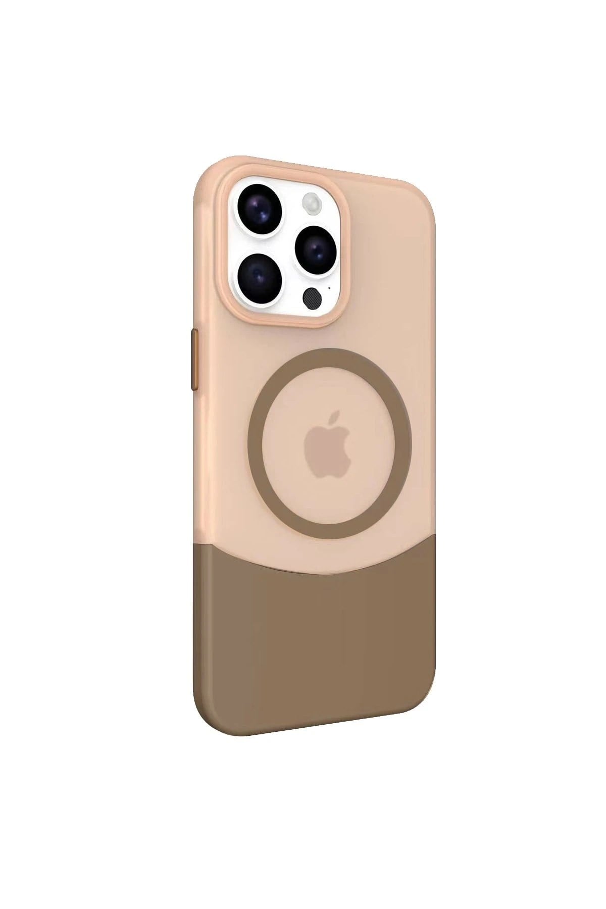 Mey İthalat®  iPhone 14 Pro Max PC Suit Magsafe Kapak - Kahverengi