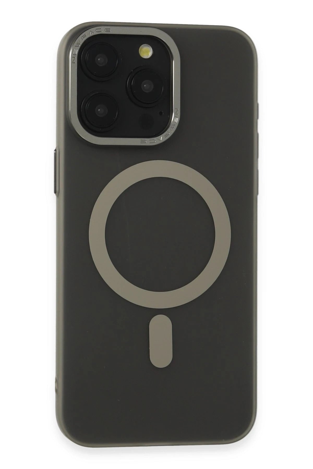 Mey İthalat®  iPhone 15 Pro Kılıf Lodos Magneticsafe Mat Kapak - Titan Gri