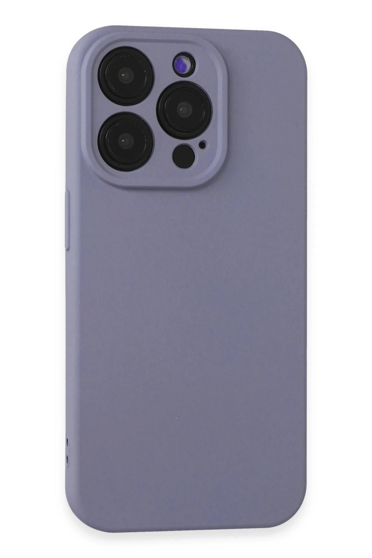 Mey İthalat®  iPhone 15 Pro Kılıf Nano içi Kadife Silikon - Lila