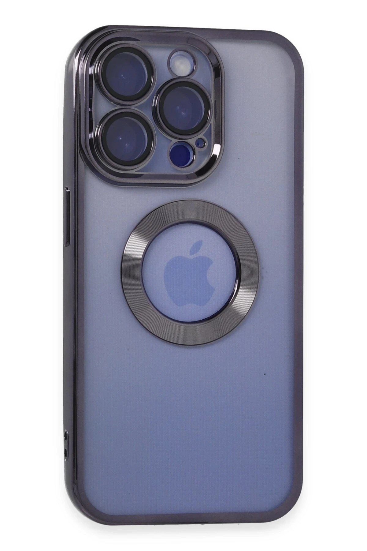 Mey İthalat®  iPhone 15 Pro Kılıf Slot Silikon - Mor