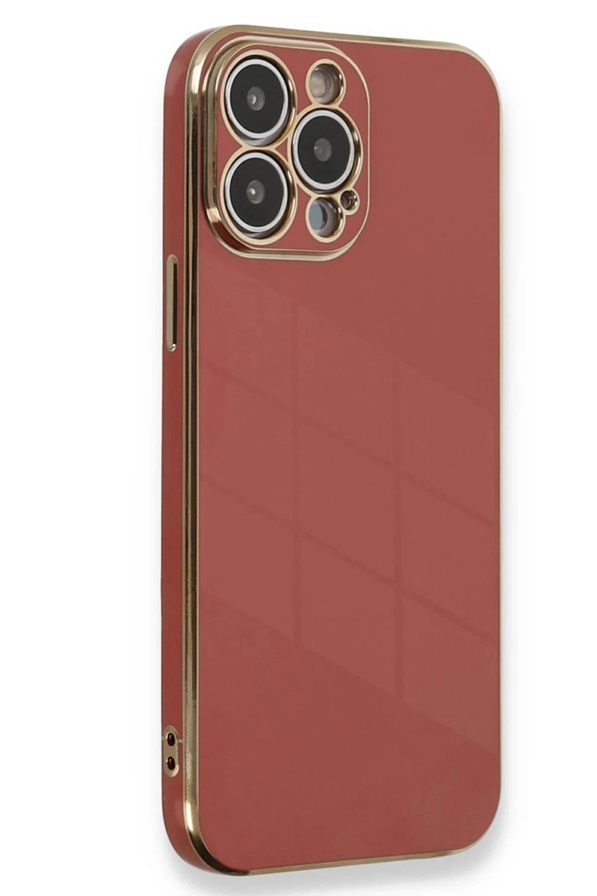 Mey İthalat®  iPhone 15 Pro Kılıf Volet Silikon - Kırmızı