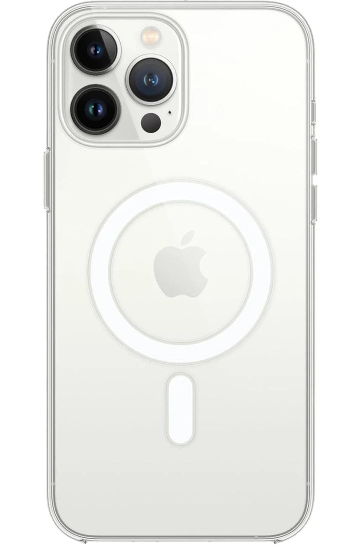 Mey İthalat®  iPhone 15 Pro Max Kılıf Magneticsafe Şeffaf Silikon - Şeffaf