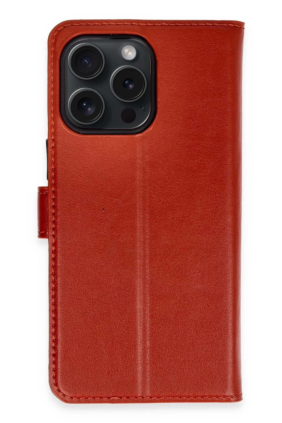 Mey İthalat®  iPhone 15 Pro Max Kılıf Trend S Plus Kapaklı Kılıf - Kırmızı