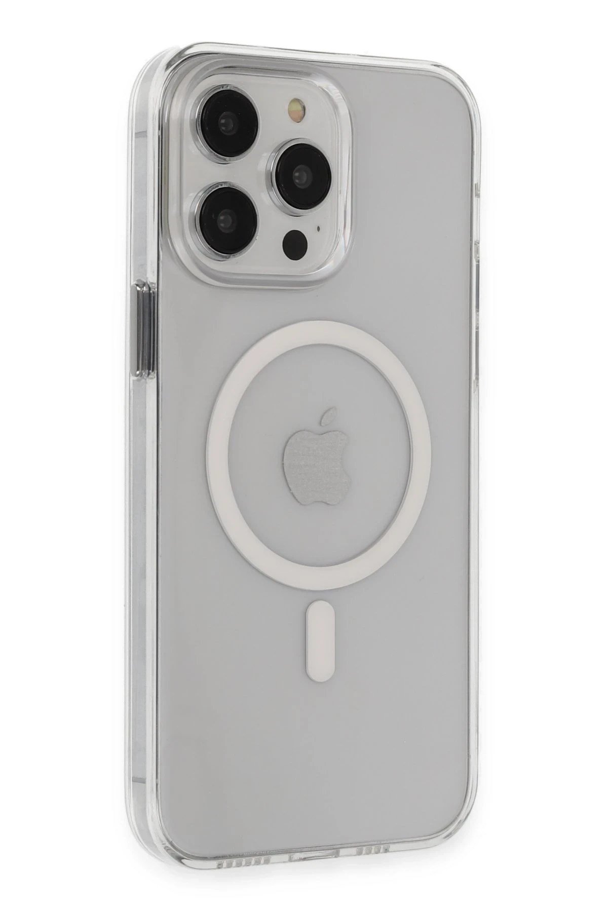 Mey İthalat®  iPhone 15 Pro Max Kılıf Tron Şeffaf Magsafe Kapak - Şeffaf