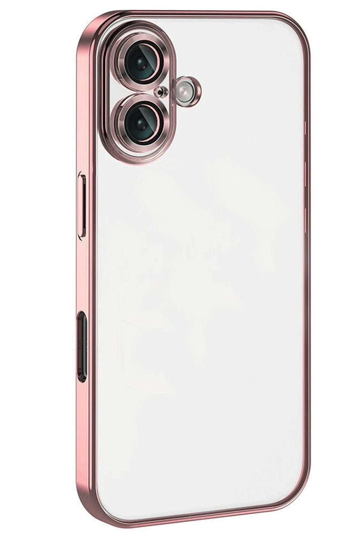 Mey İthalat®  iPhone 16 Kılıf  Lensli Silikon - Pembe