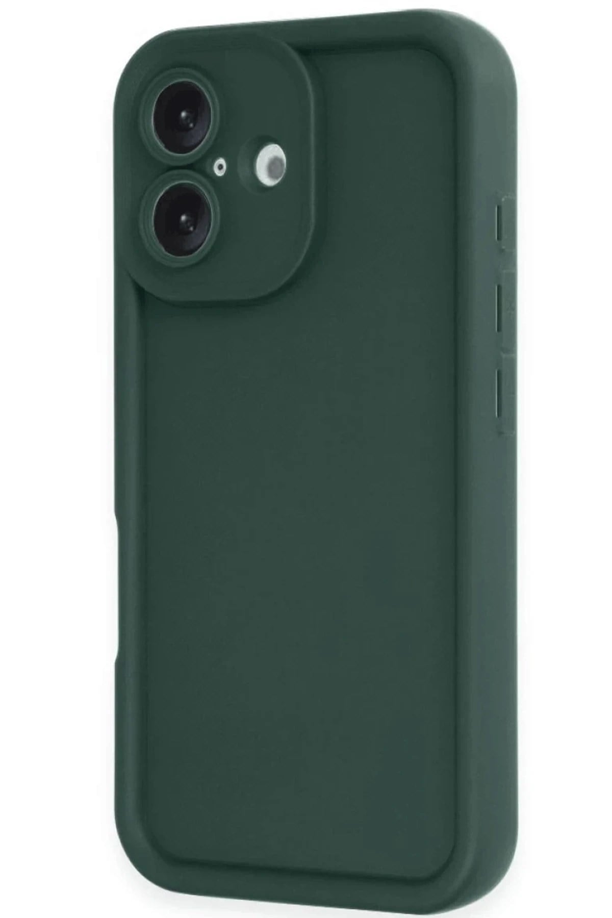 Mey İthalat®  iPhone 16 Kılıf Viera Silikon - Koyu Yeşil
