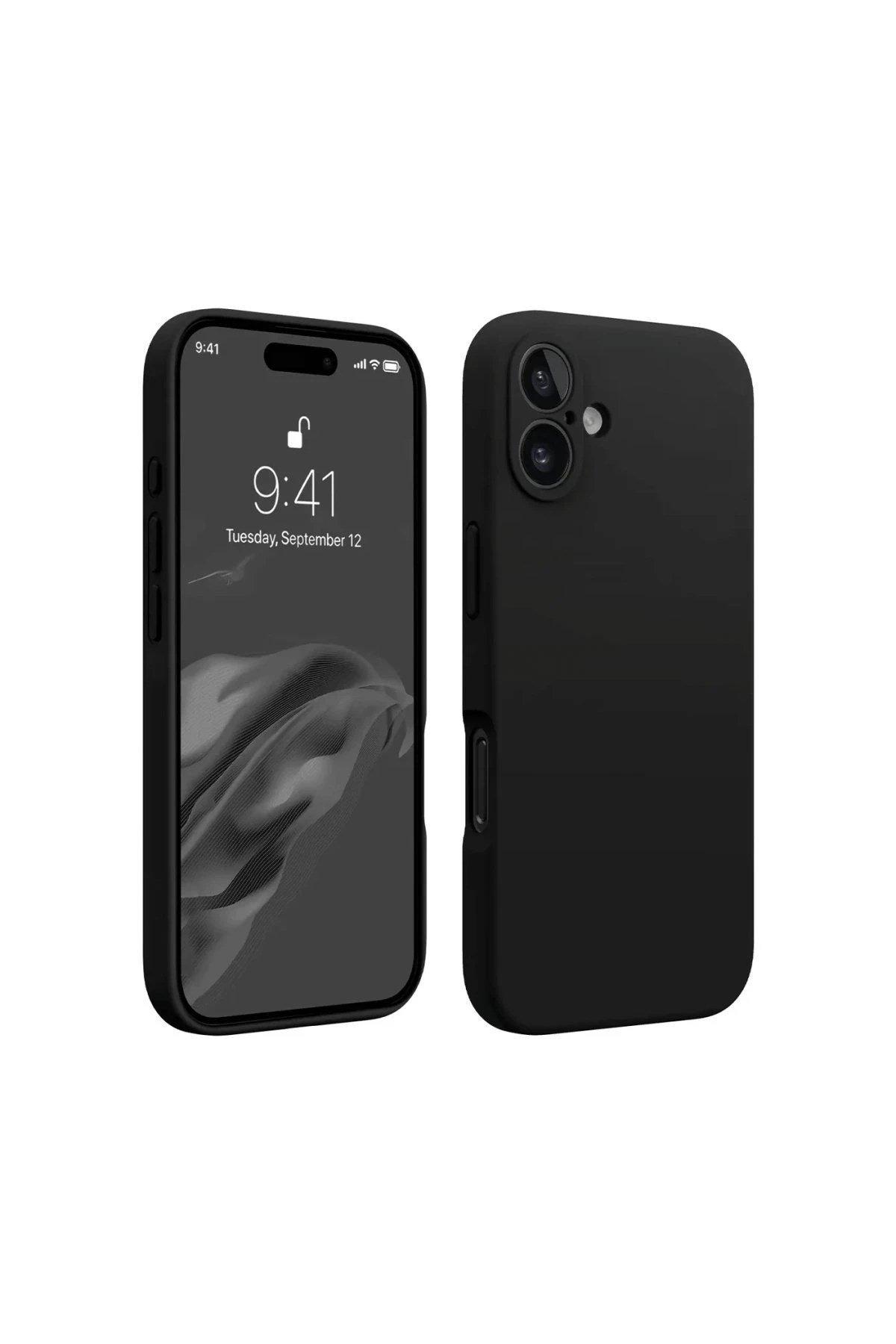 Mey İthalat®  iPhone 16 Plus Kılıf First Silikon - Siyah