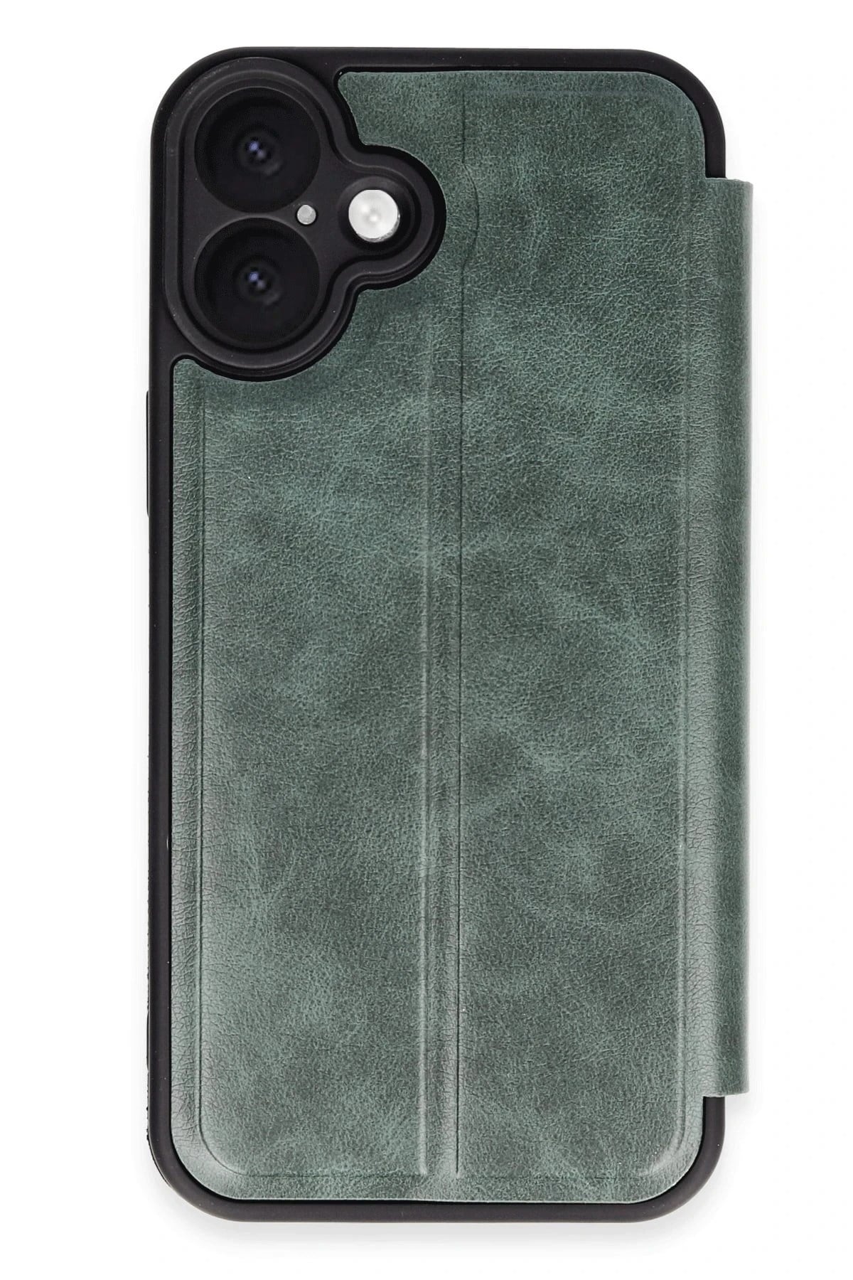 Mey İthalat®  iPhone 16 Plus Kılıf Flip Cover - Koyu Yeşil