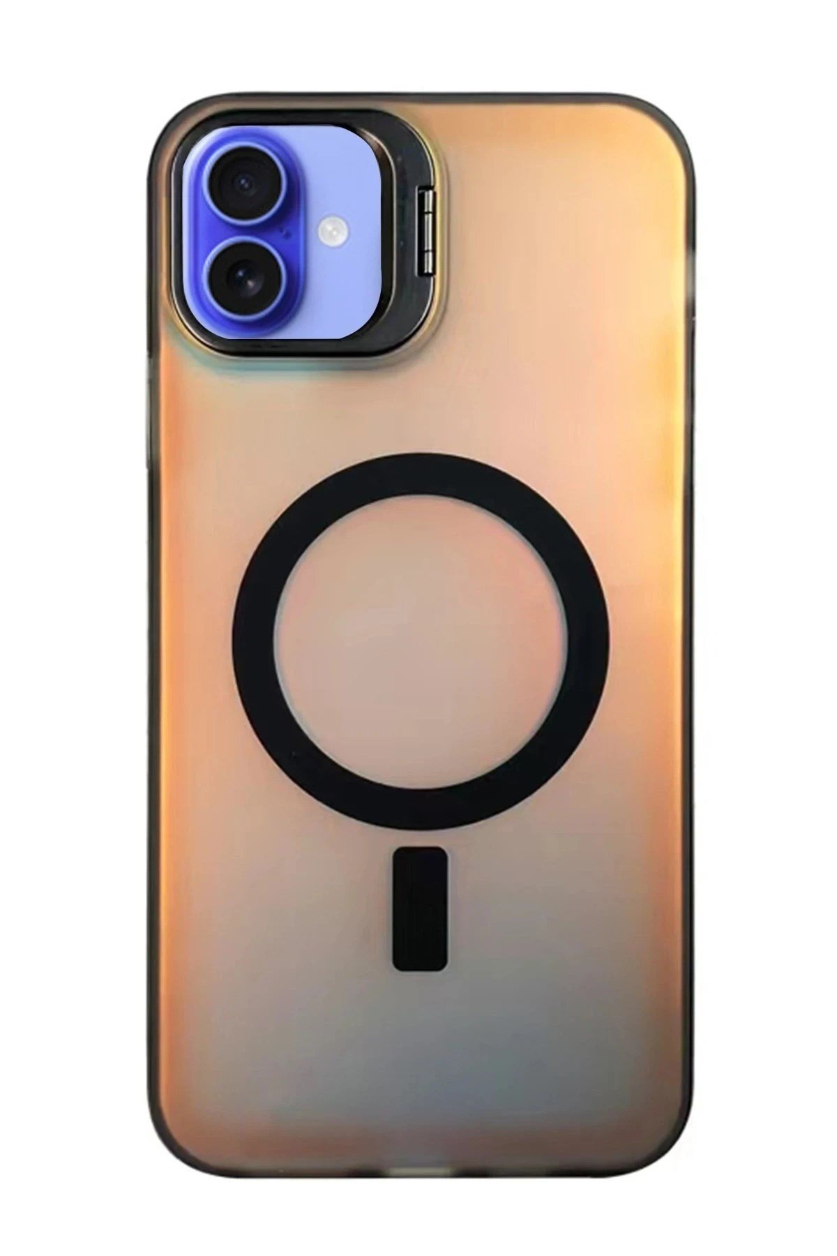 Mey İthalat®  iPhone 16 Plus Kılıf Primera Magsafe Standlı Kapak - Siyah