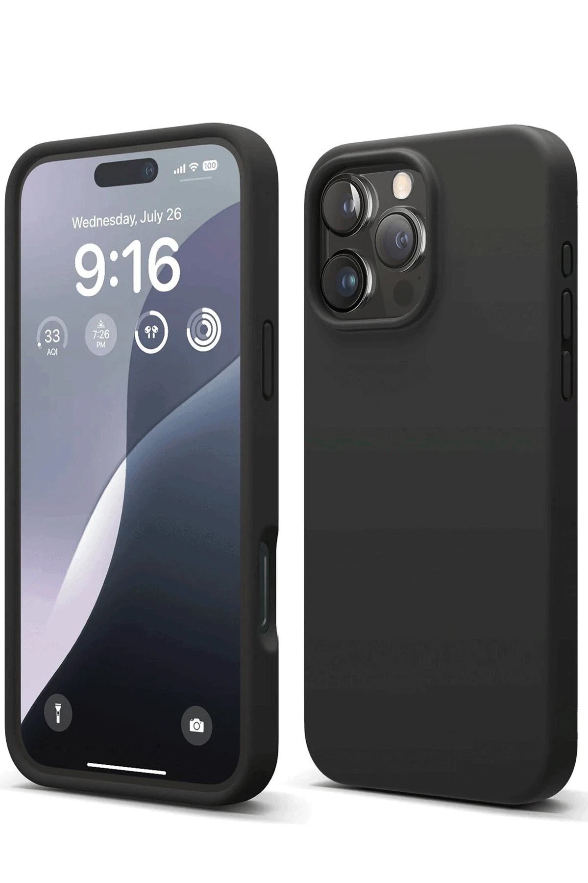 Mey İthalat®  iPhone 16 Pro Kılıf First Silikon - Siyah
