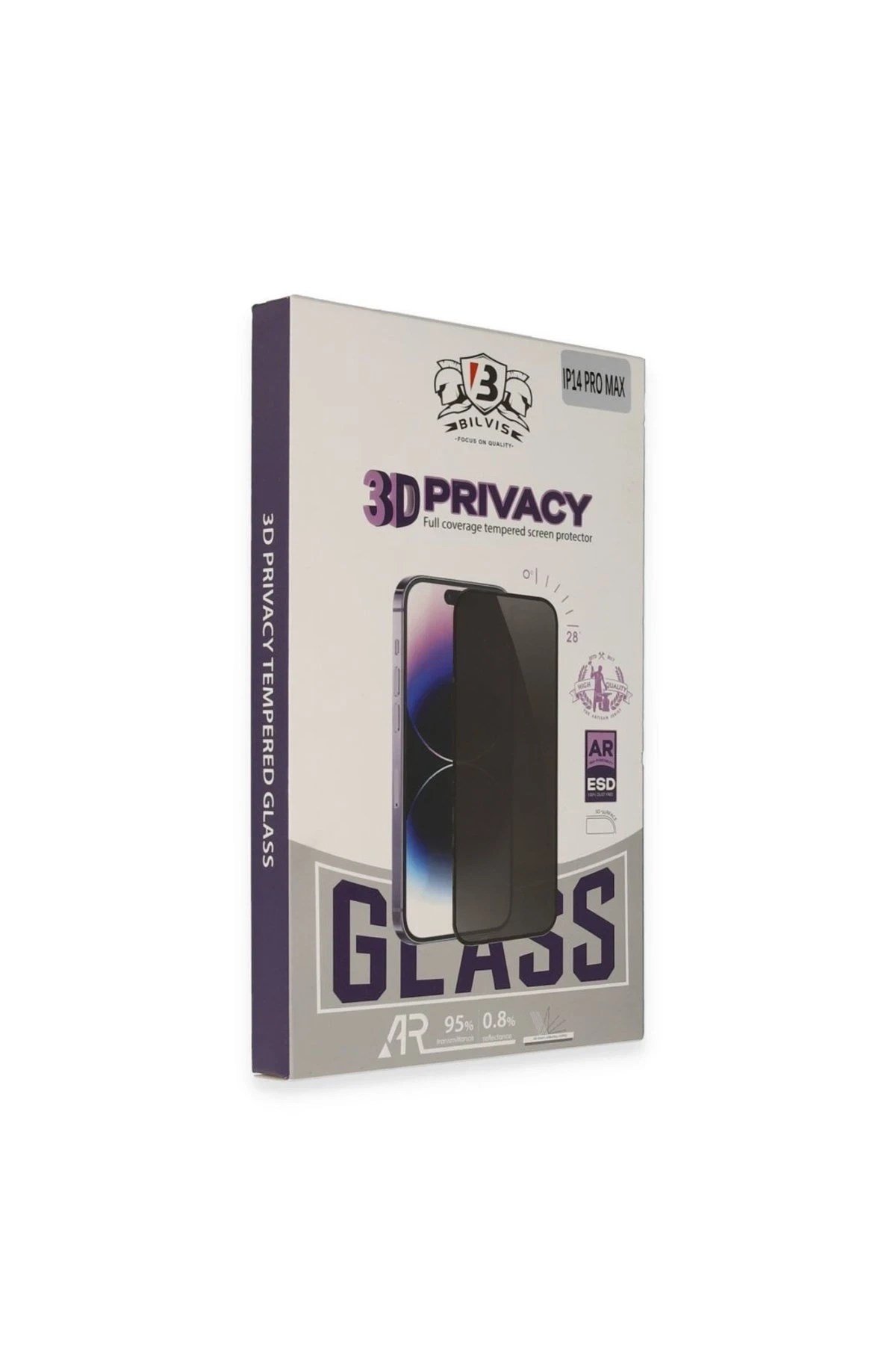 Mey İthalat®  iPhone 16 Pro Max Bilvis 3D Hayalet Cam Ekran Koruyucu