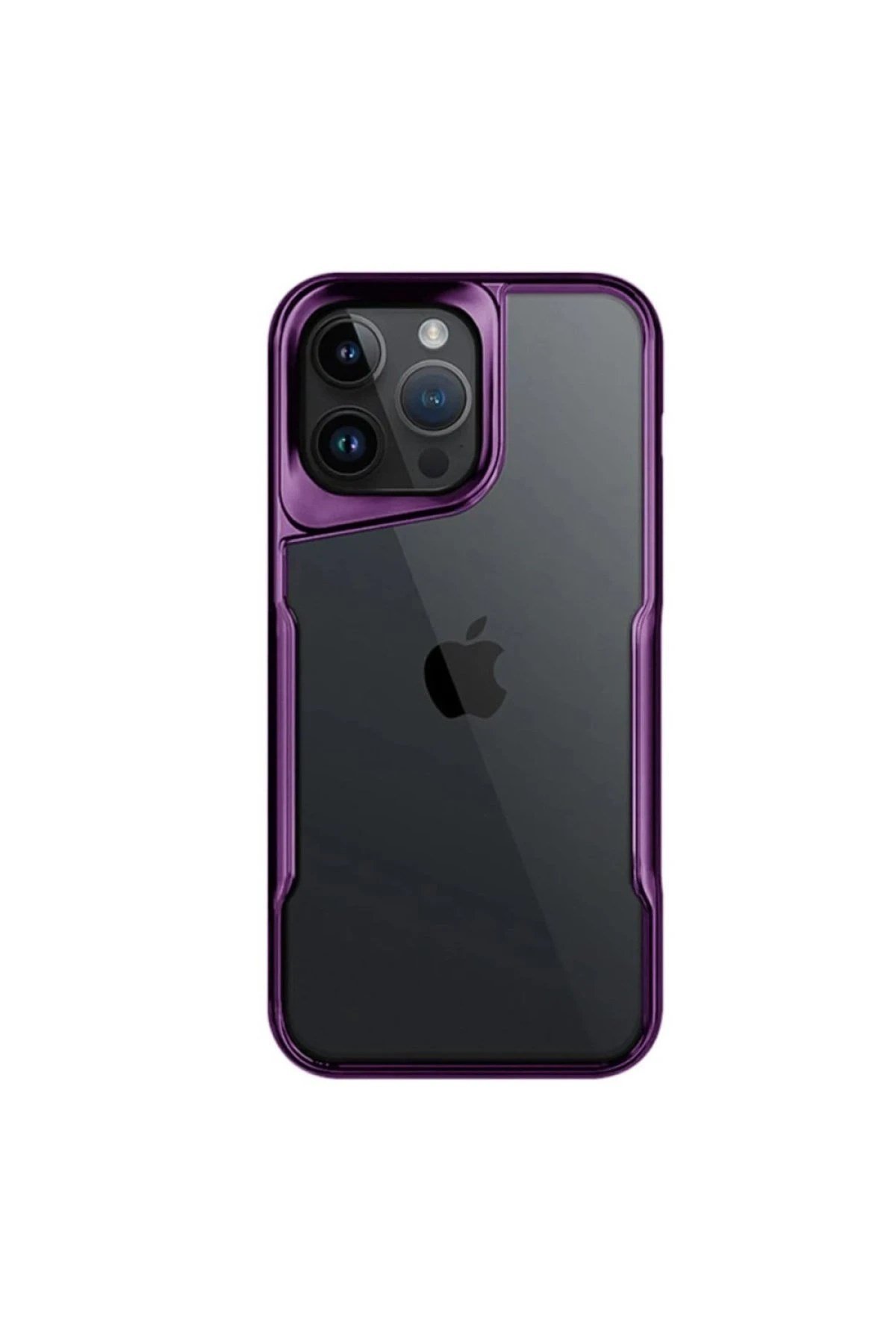 Mey İthalat®  iPhone 16 Pro Max Kılıf Boyi Silikon Kapak - Derin Mor