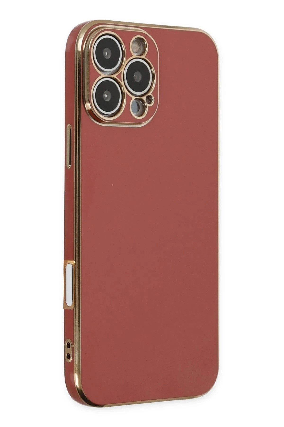 Mey İthalat®  iPhone 16 Pro Max Kılıf Volet Silikon - Kırmızı