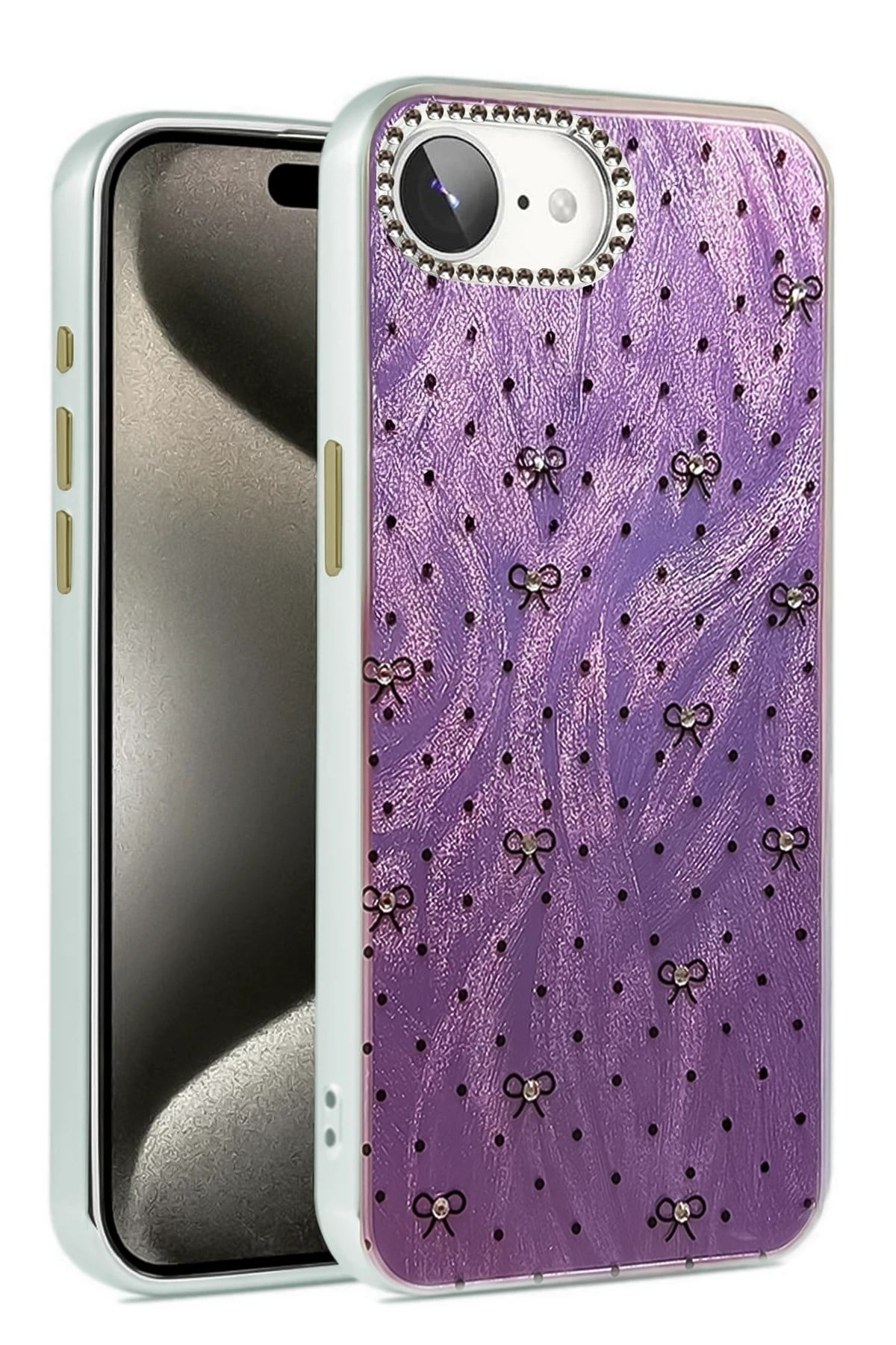 Mey İthalat®  iPhone 16E Kılıf Blade Aynalı Desenli Kapak - Desen 2