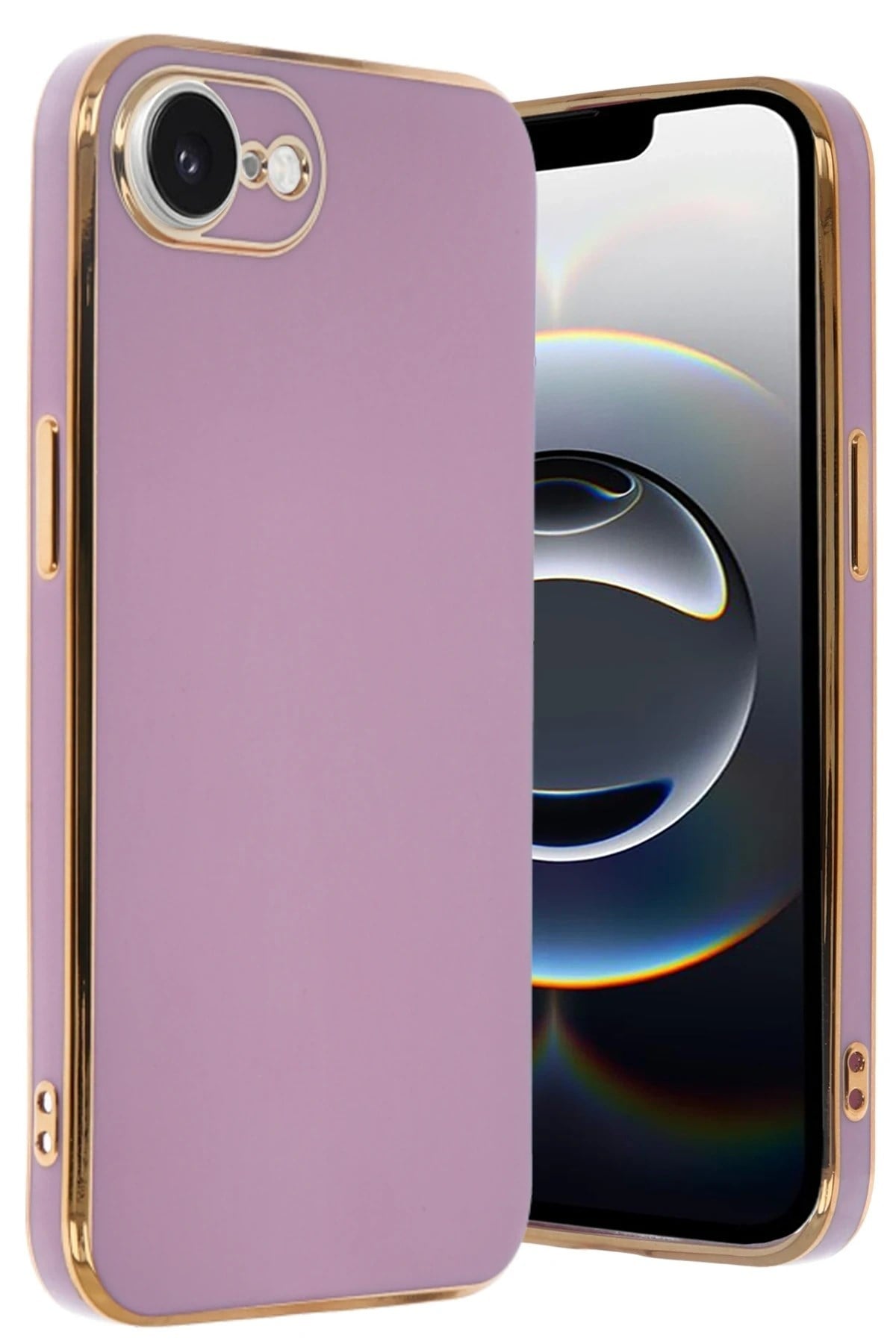Mey İthalat®  iPhone 16E Kılıf Volet Silikon - Mor