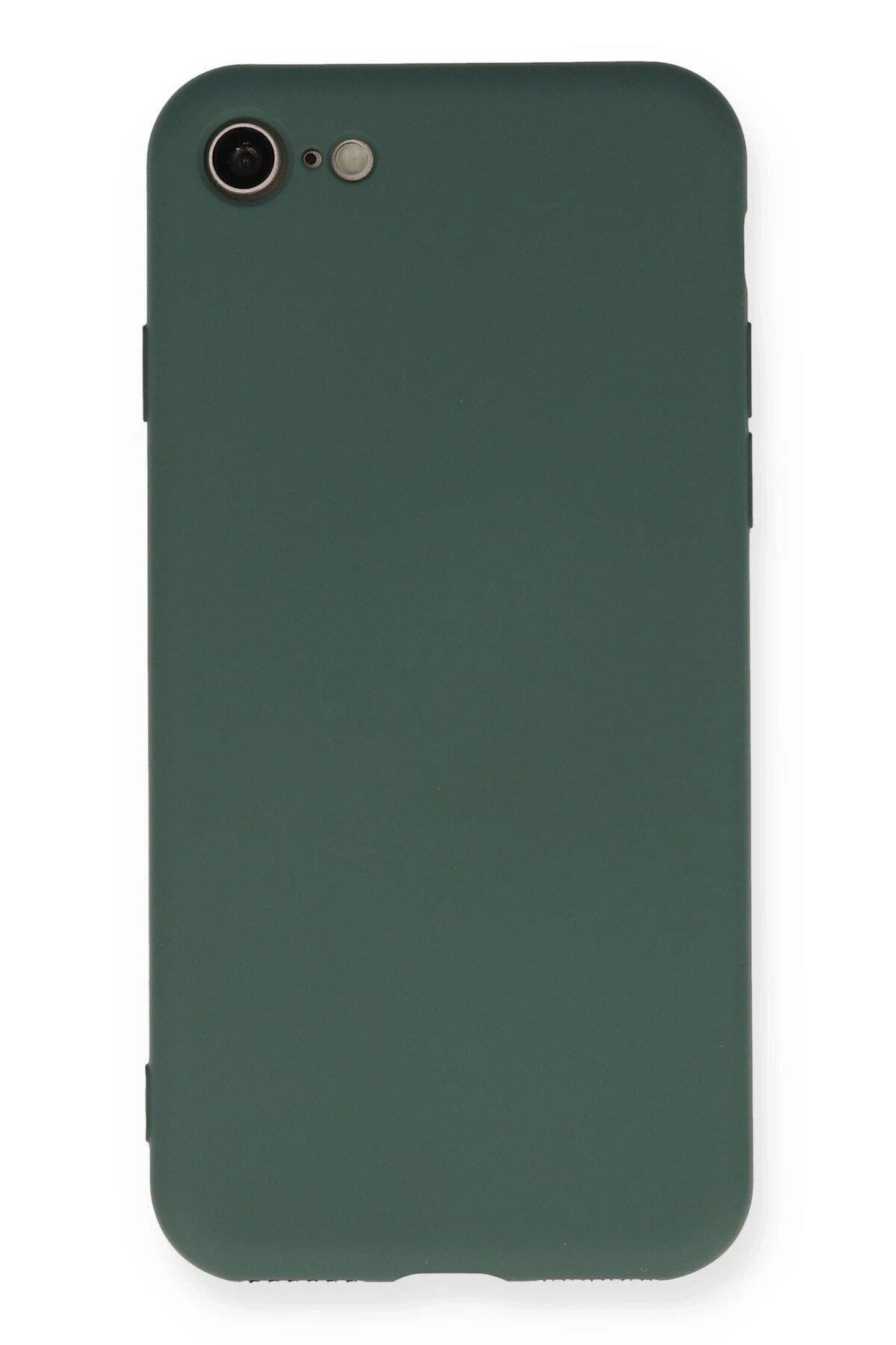 Mey İthalat®  iPhone 7 Kılıf Nano içi Kadife Silikon - Koyu Yeşil