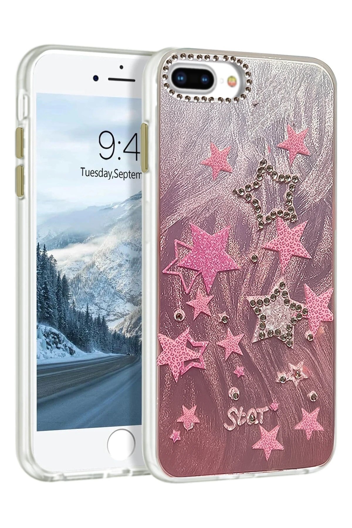 Mey İthalat®  iPhone 7 Plus Kılıf Blade Aynalı Desenli Kapak - Desen 7