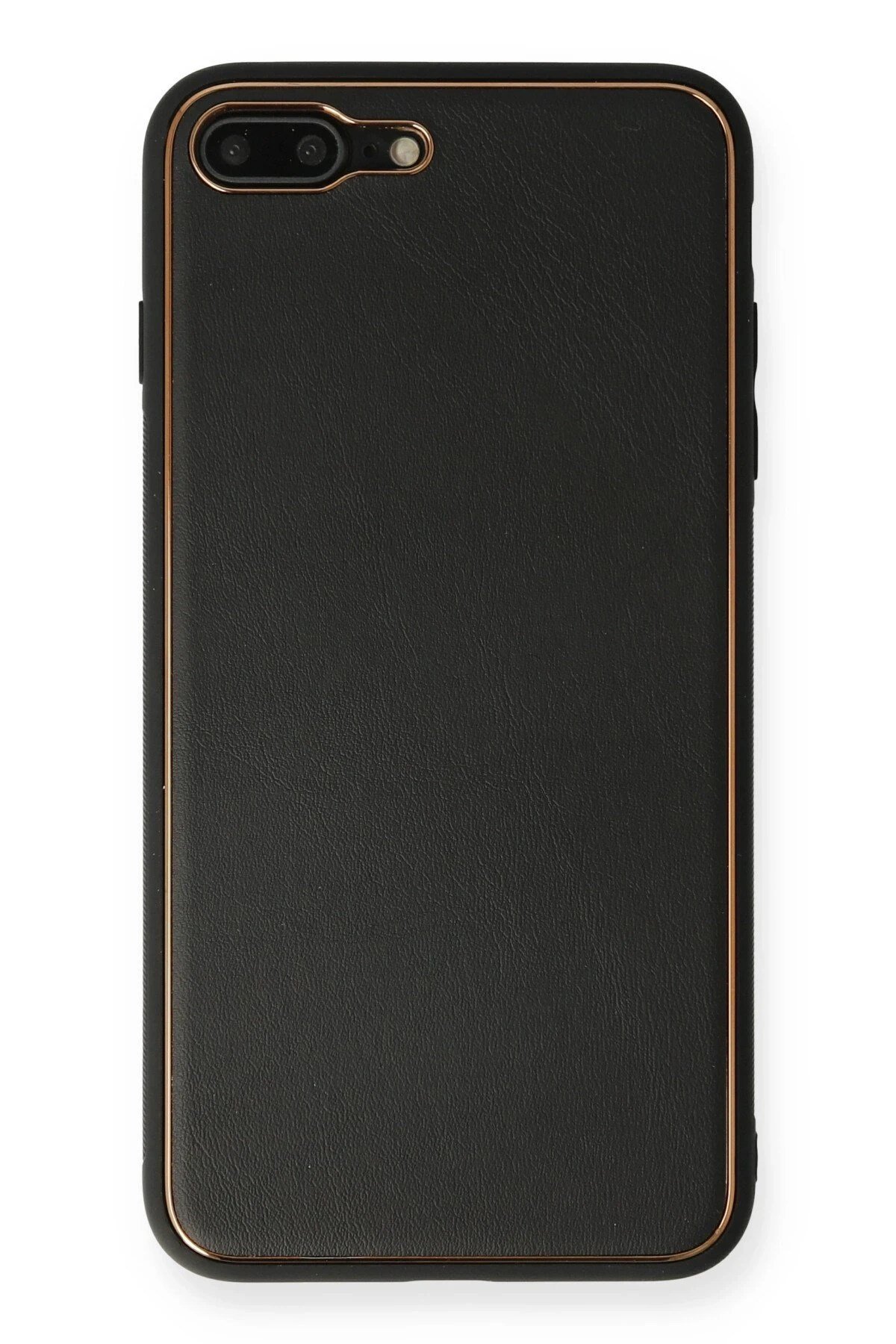 Mey İthalat®  iPhone 7 Plus Kılıf Coco Deri Silikon Kapak - Siyah