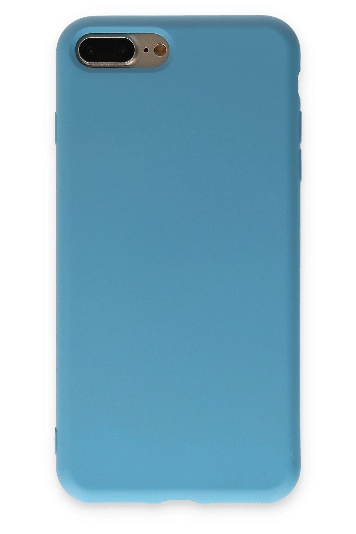 Mey İthalat®  iPhone 7 Plus Kılıf Nano içi Kadife Silikon - Mavi