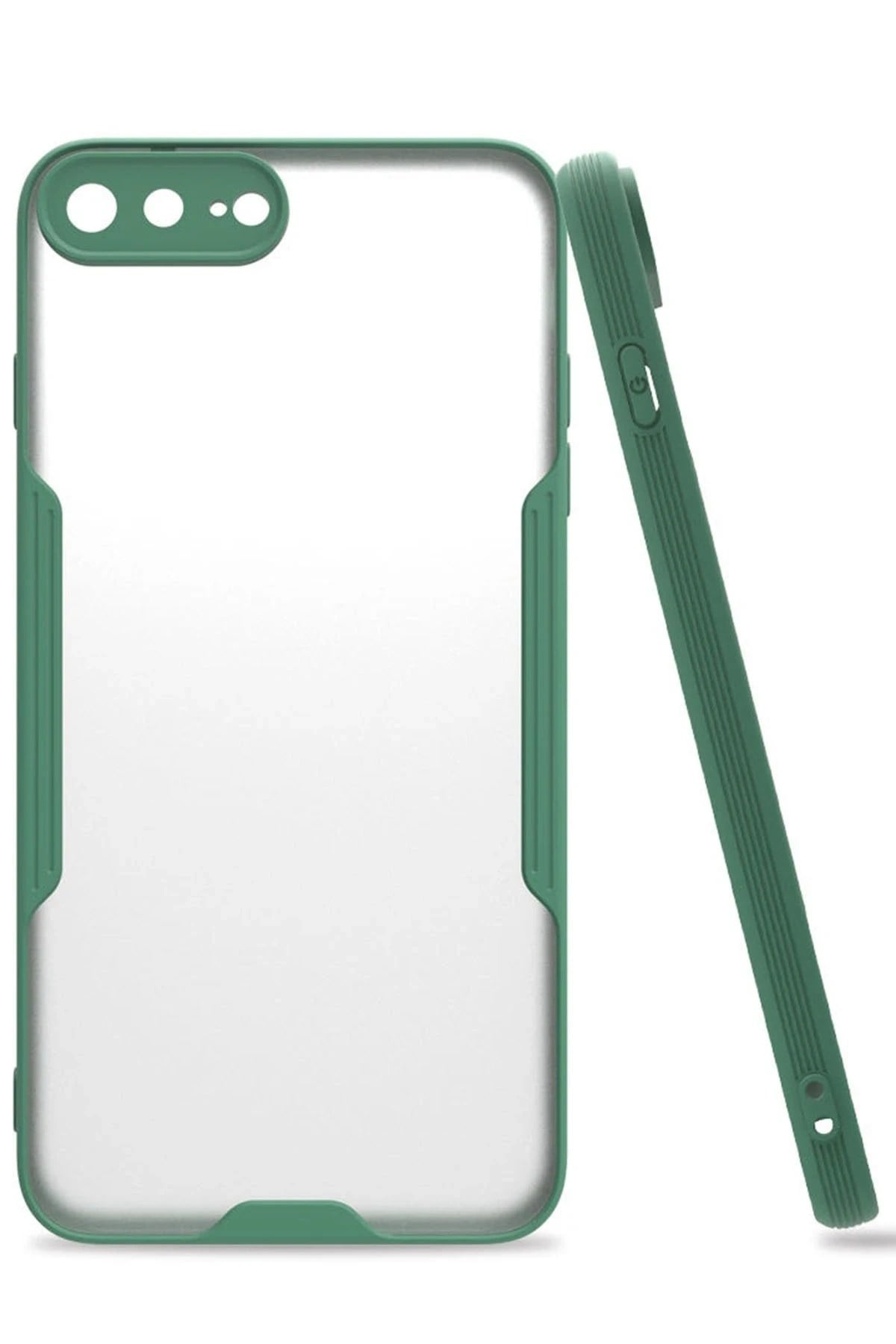 Mey İthalat®  iPhone 7 Plus Kılıf Platin Silikon - Yeşil