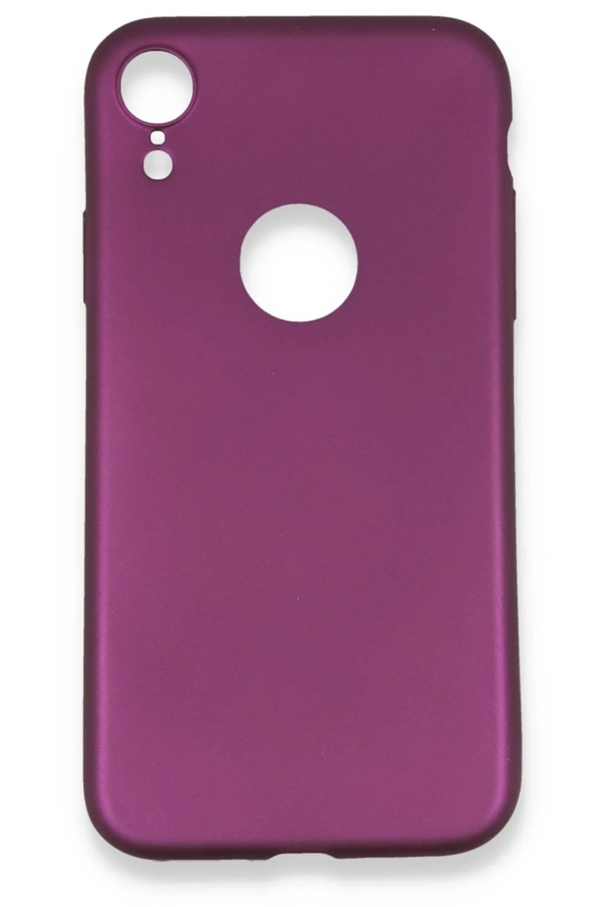 Mey İthalat®  iPhone XR Kılıf First Silikon - Mürdüm