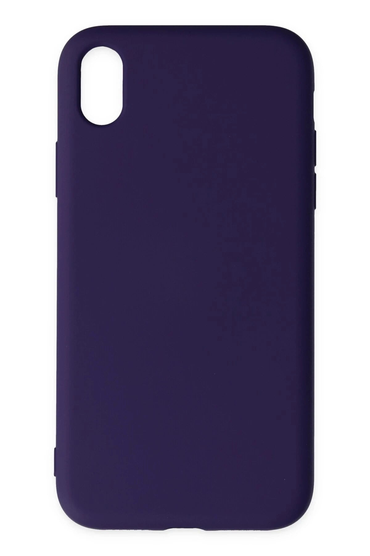 Mey İthalat®  iPhone XR Kılıf Nano içi Kadife Silikon - Mor