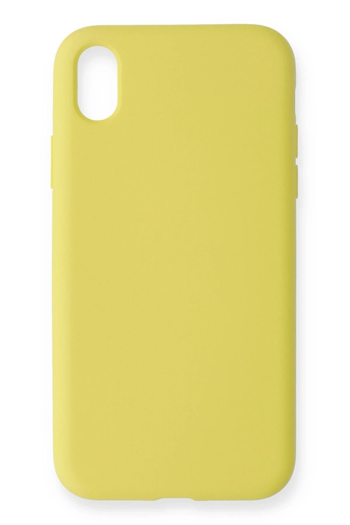 Mey İthalat®  iPhone XR Kılıf Nano içi Kadife Silikon - Sarı
