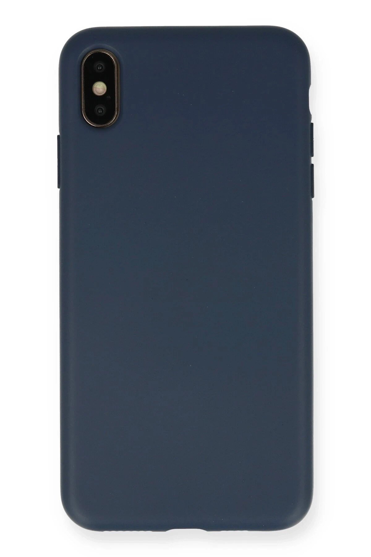 Mey İthalat®  iPhone XS Max Kılıf Nano içi Kadife Silikon - Lacivert