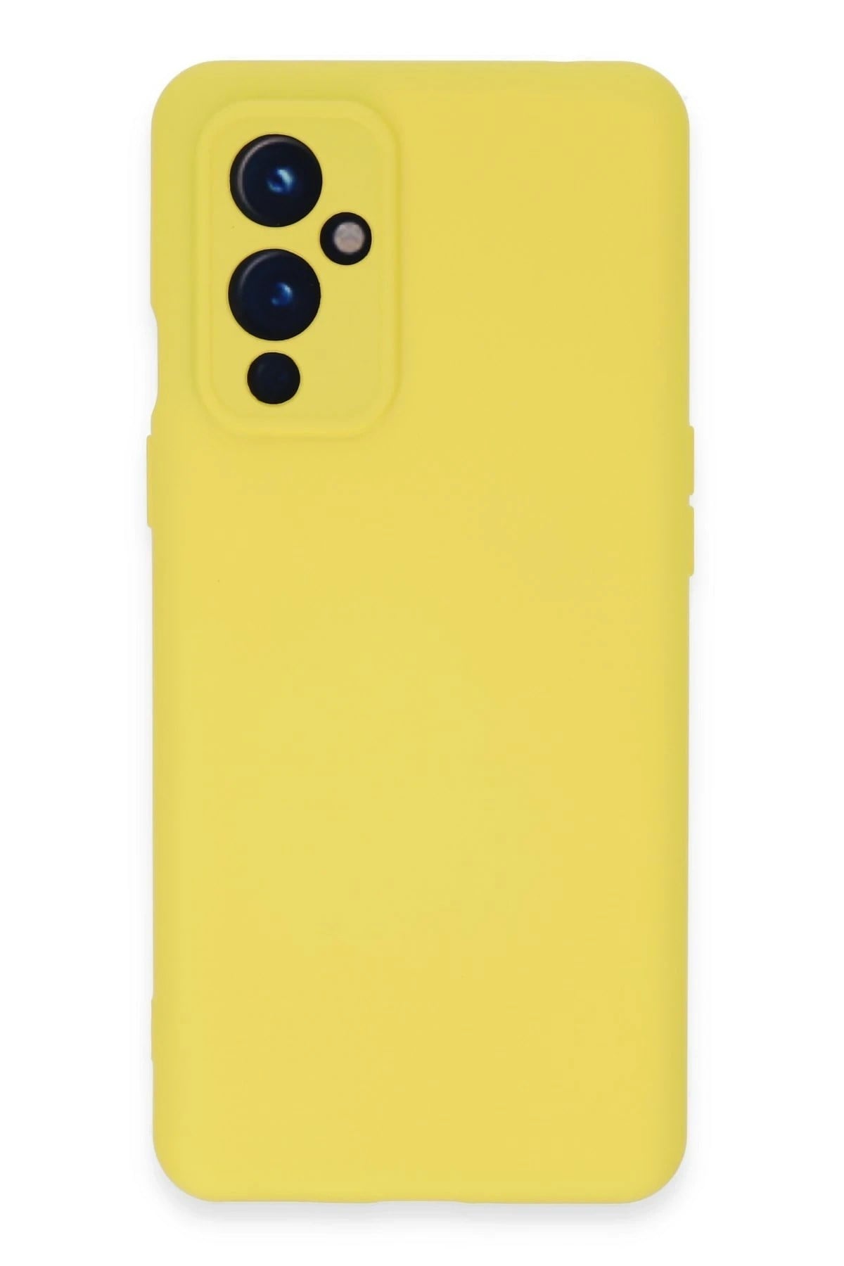 Mey İthalat®  One Plus 9 Kılıf Nano içi Kadife Silikon - Sarı