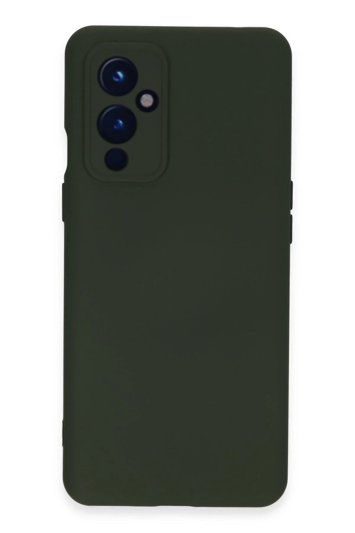 Mey İthalat®  One Plus 9 Kılıf Nano içi Kadife Silikon - Koyu Yeşil