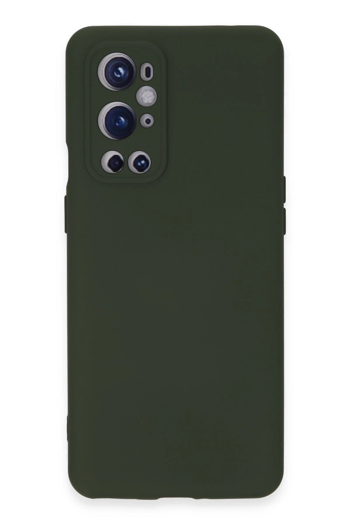 Mey İthalat®  One Plus 9 Pro Kılıf Nano içi Kadife Silikon - Koyu Yeşil