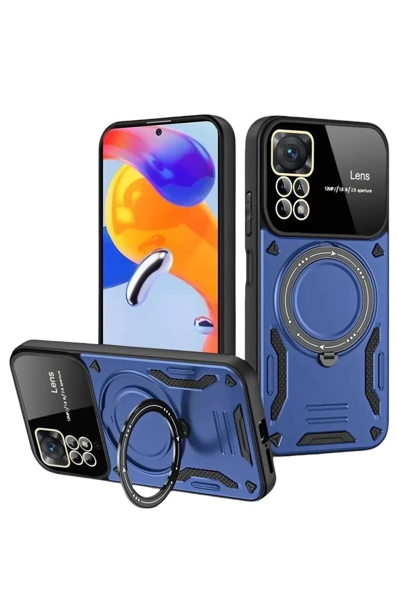 Mey İthalat®  Realme 11 Pro Plus Joy Lens Standlı Kapak - Lacivert