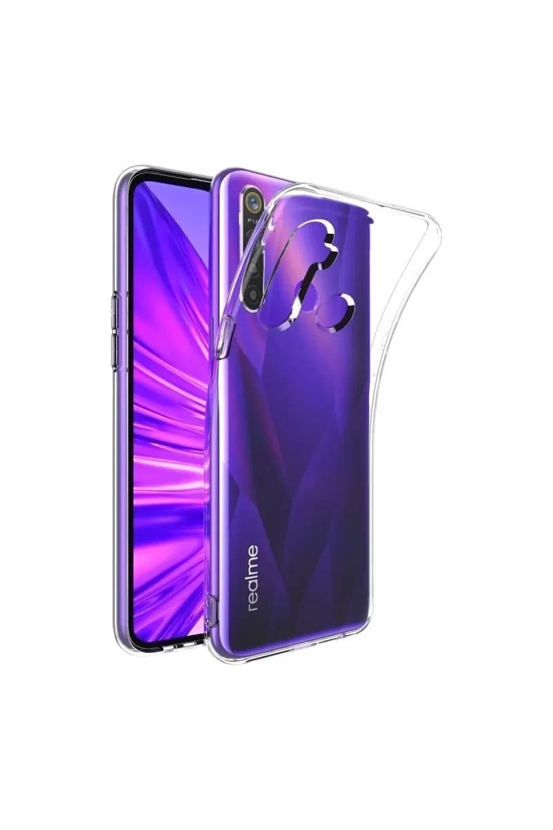Mey İthalat®  Realme 5i Kılıf Lüx Şeffaf Silikon